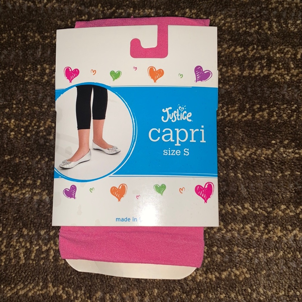 Never Opened Pink JUSTICE Capris